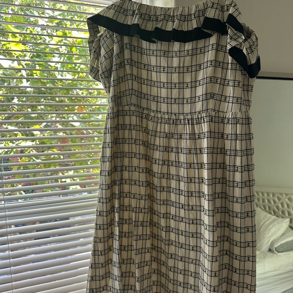 Plaid ruffle dress